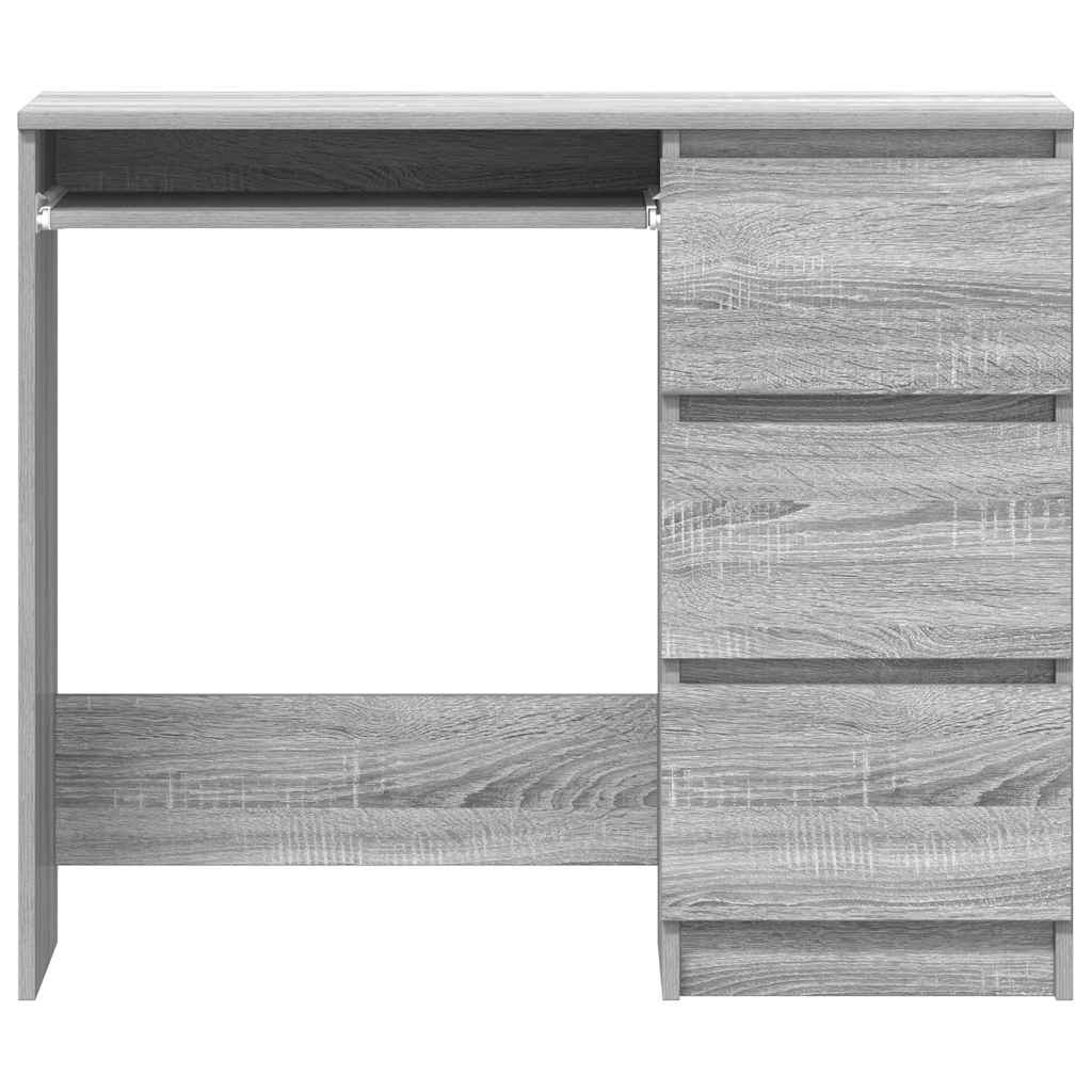 Desk Grey Sonoma 90x45x76 cm Engineered Wood